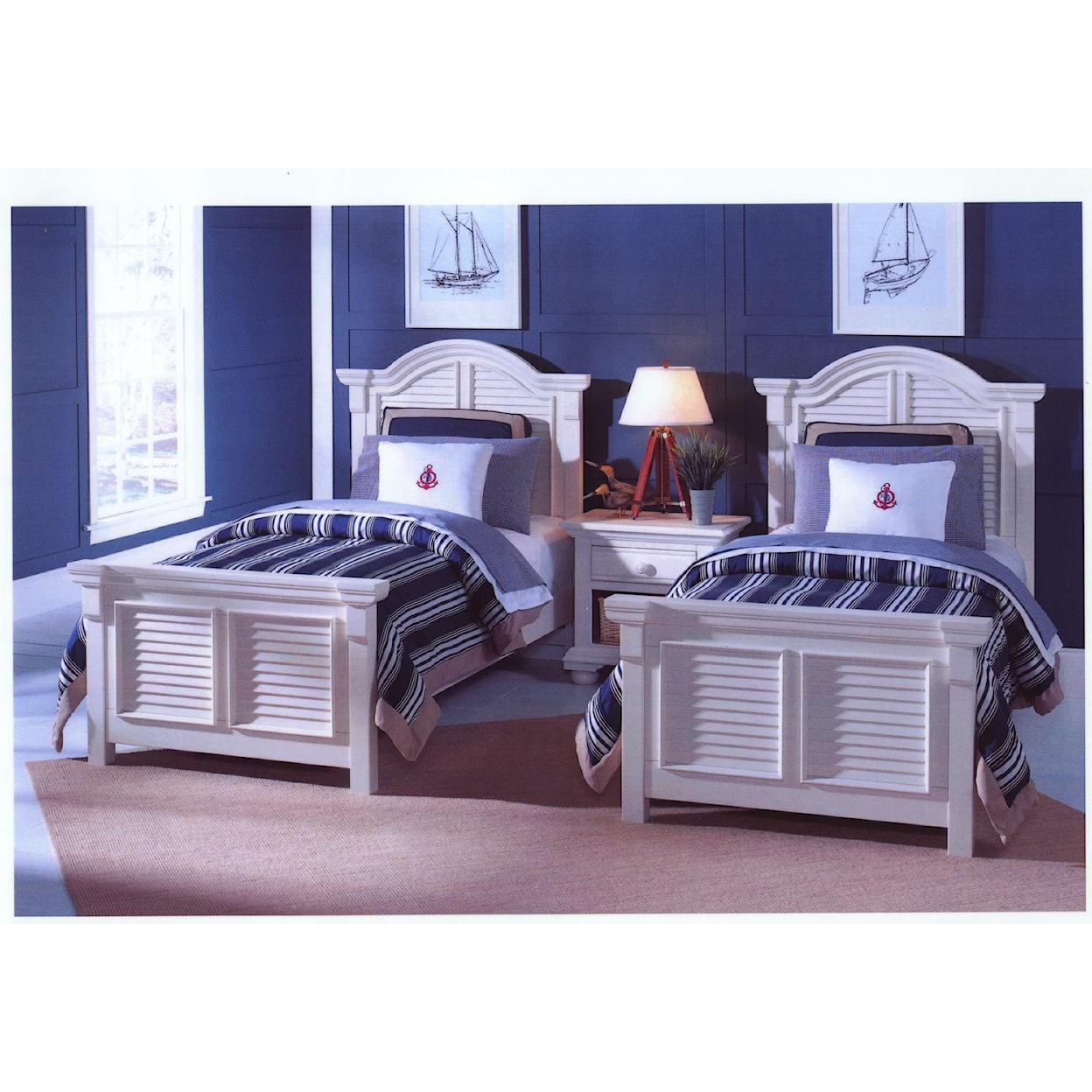 American Woodcrafters Cottage Traditions 6510 33pan Twin Panel Bed